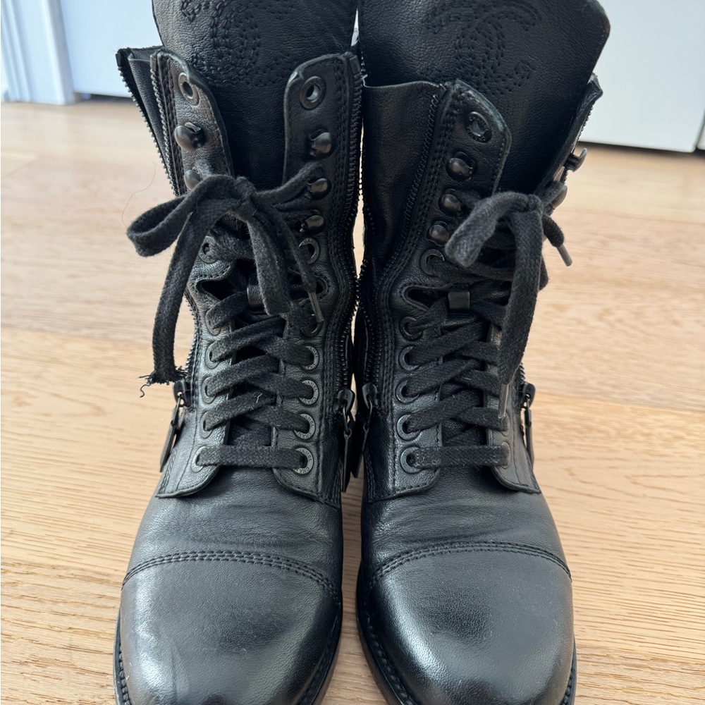 CHANEL Black Classic Combat Boots - Picture 11 of 11